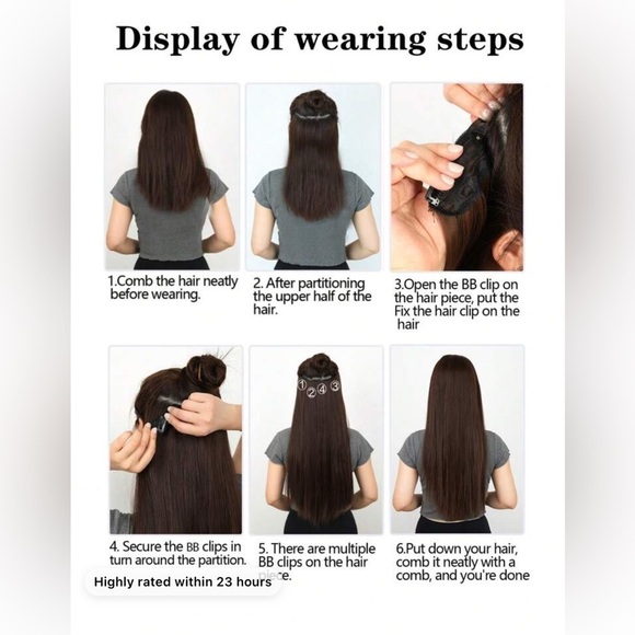 24 Inch Ombre  Clip in Hair Extensions Brown to Light Blonde  in Straight - Picture 8 of 9